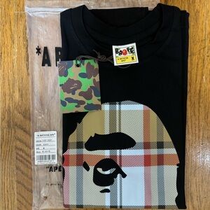 BAPE CHECK PRINT TEE (black)